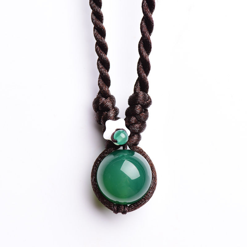 Weaving Retro Short Agate Necklace