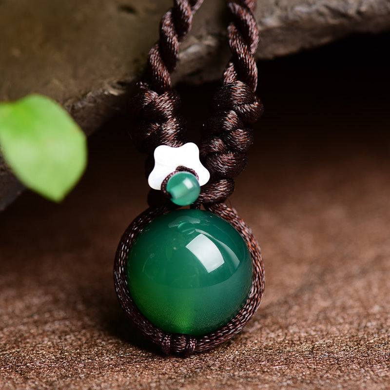 Weaving Retro Short Agate Necklace