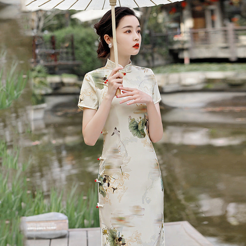 Lotus Internet Celebrity Cheongsam