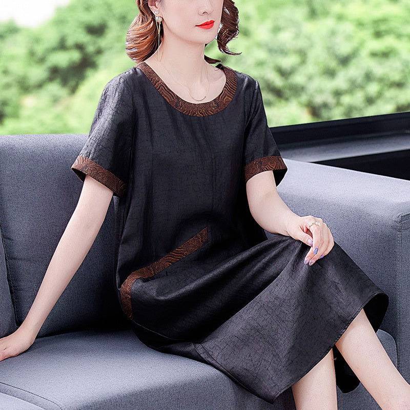 High-end Silk Fragrant Cloud Yarn Dress
