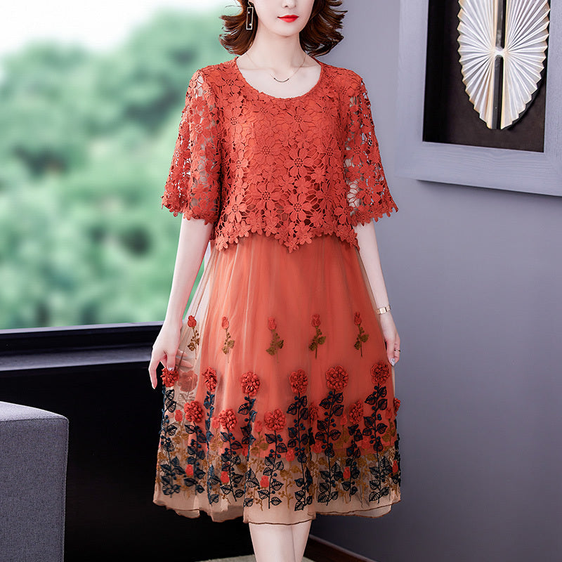 Embroidery Western Style Loose Dress