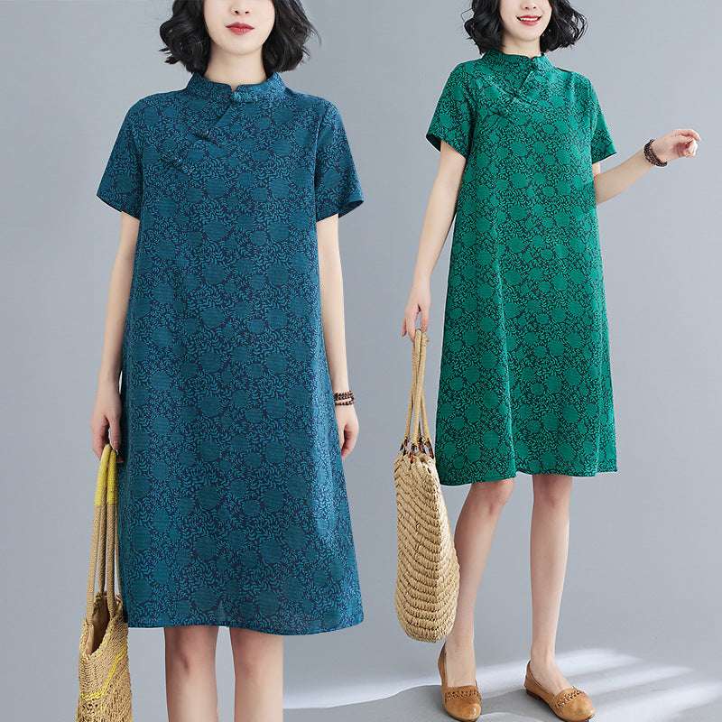 Retro Art  Loose Dress