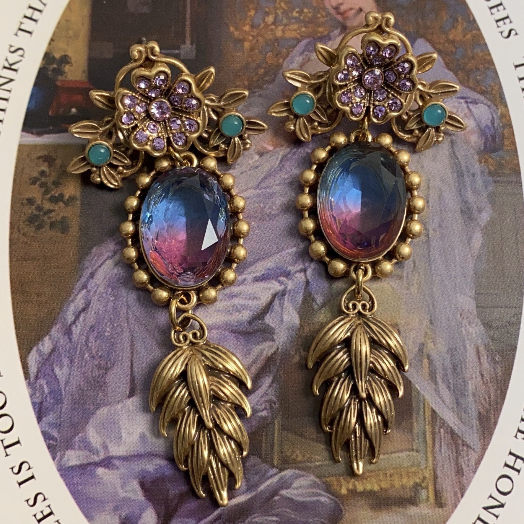 Retro Rhinestone Earrings
